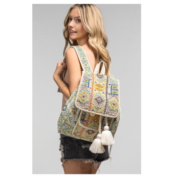 Bohemian Multicolor Backpack - Picture 3 of 13